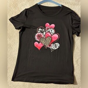 Unbranded Valentine tee women’s medium black